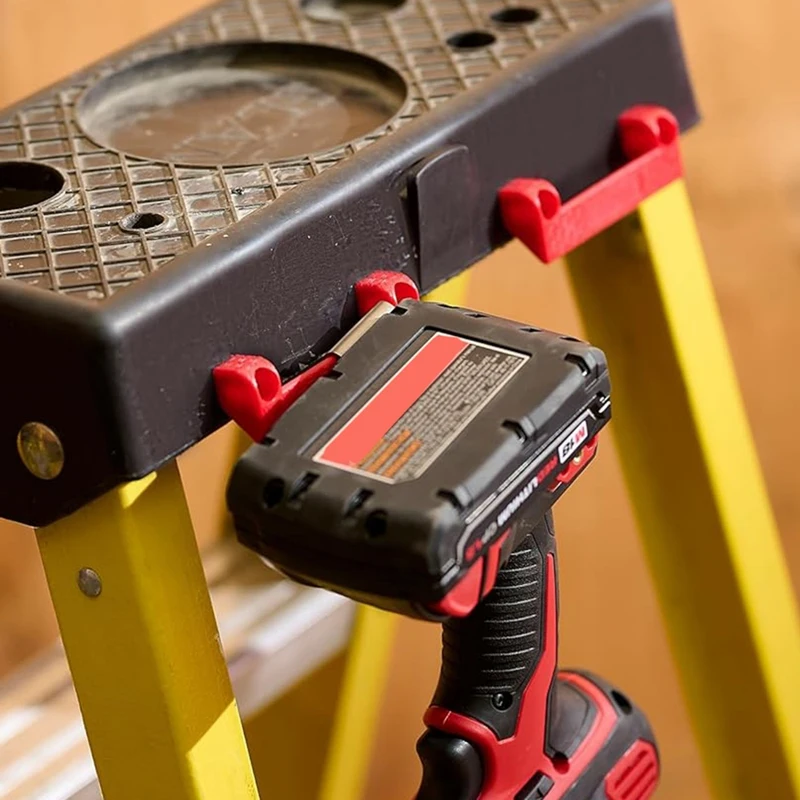 A19F-Tape Measure Holder Tool Storage For Garage Organization Tool Holder For Power Tool On Ladder, Work Bench 4 PCS