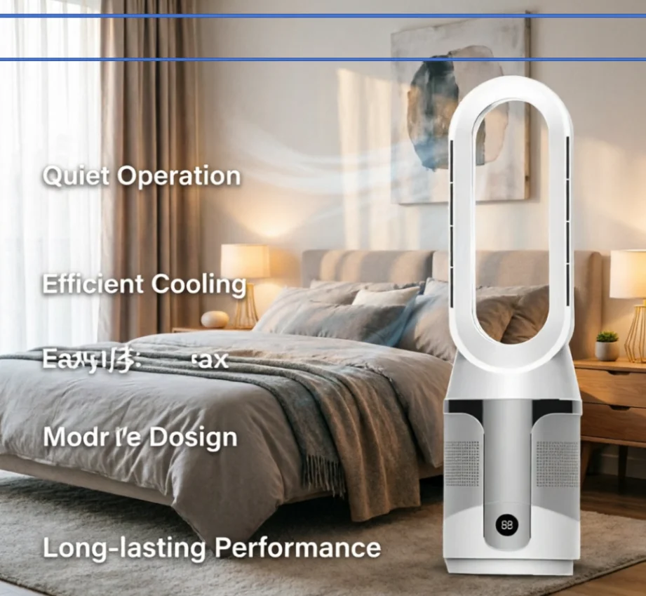 

220V energy saving bladeless fan with air purification function, dual-use desktop and standing floor fan LYH