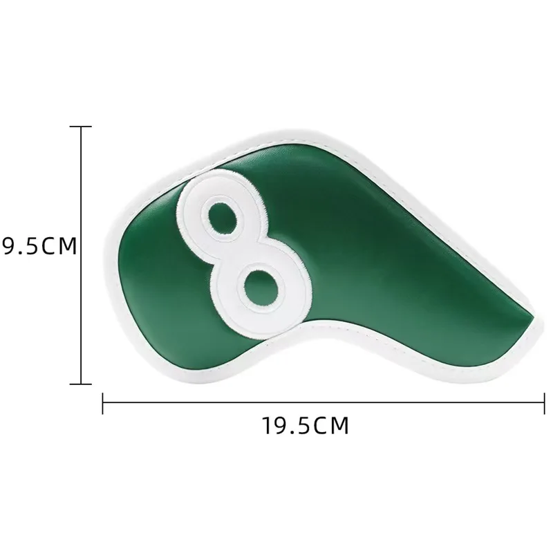 Golf Iron Rod Cover, High end Embroidered Digital Club Cap Cover, Golf Putter Cover Waterproof PU Head Cover