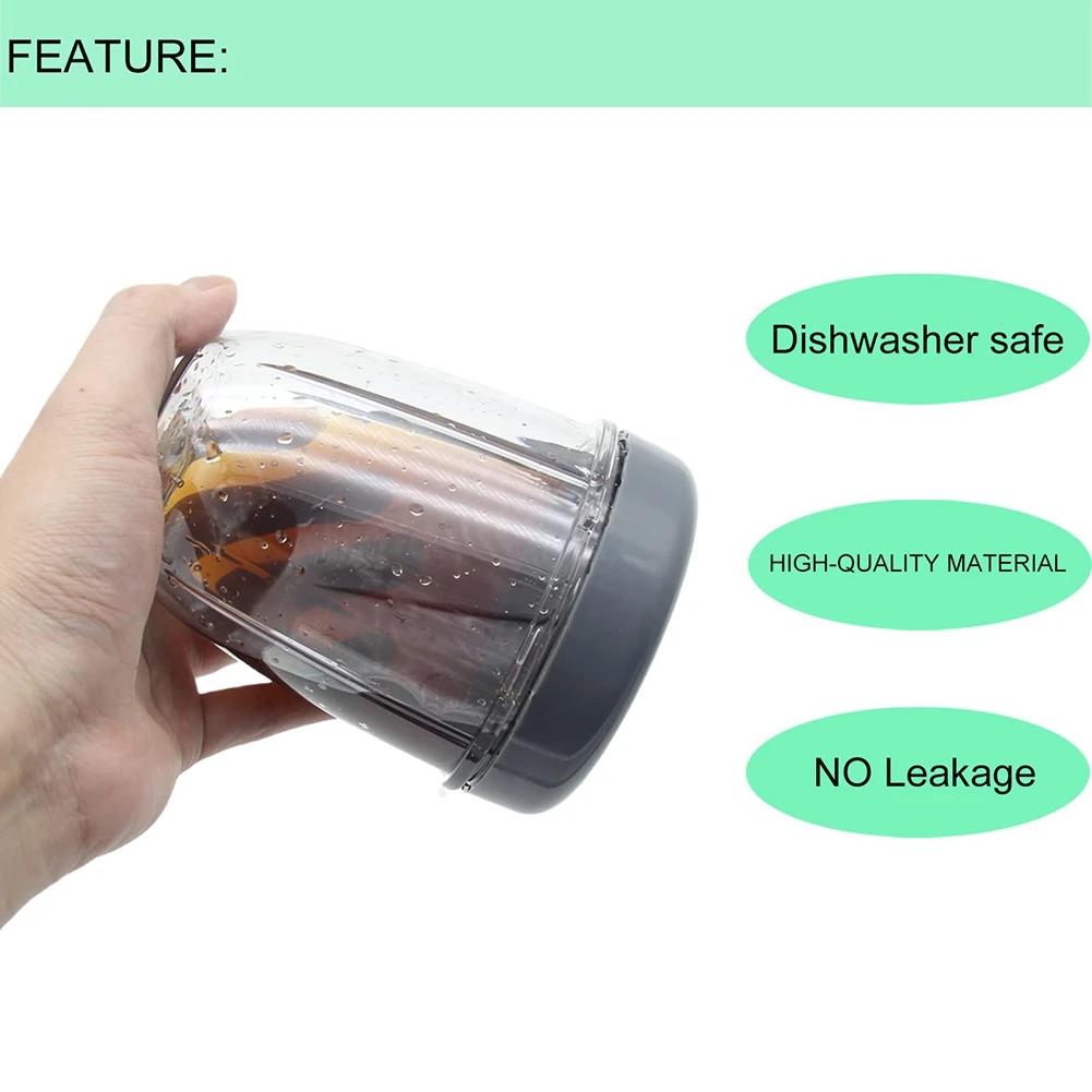 Copos de liquidificador e tampas planas, peças de reposição compatíveis com liquidificador Nutribullet 600W, 900W, copo de 18OZ