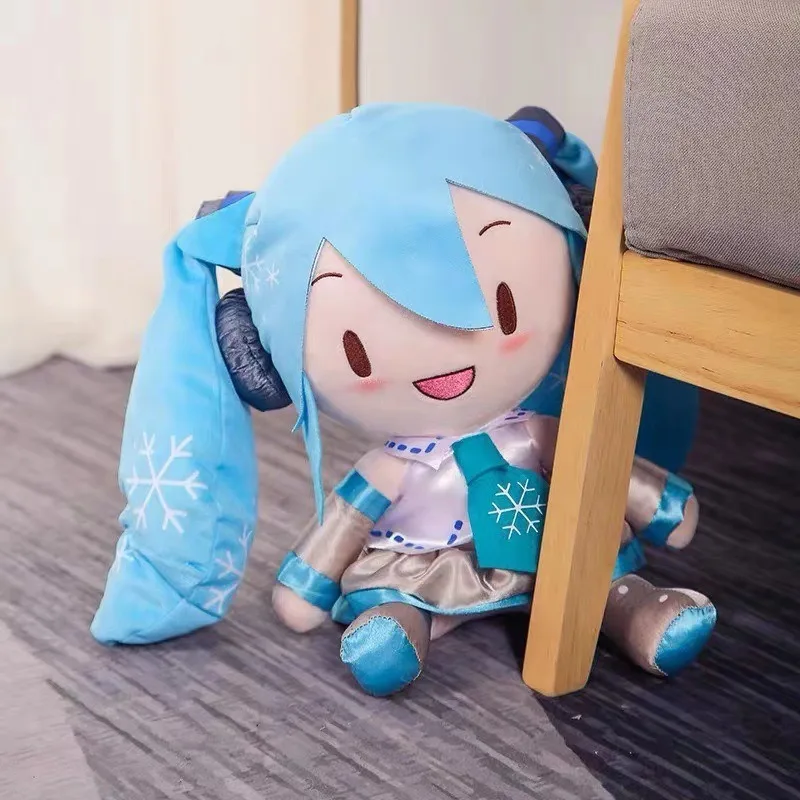 Muñeca de peluche de Hatsune Miku para niños, juguete de felpa de Anime, adornos de almohada de dibujos animados clásicos de aguas profundas, Miku, lindo Fufu