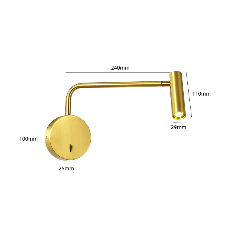 Scandinavische verstelbare wandlamp Moderne eenvoudige LED-tafellampen wit zwart zilver goud nachtkastje kantoorstudie Lezen Vloerverlichting