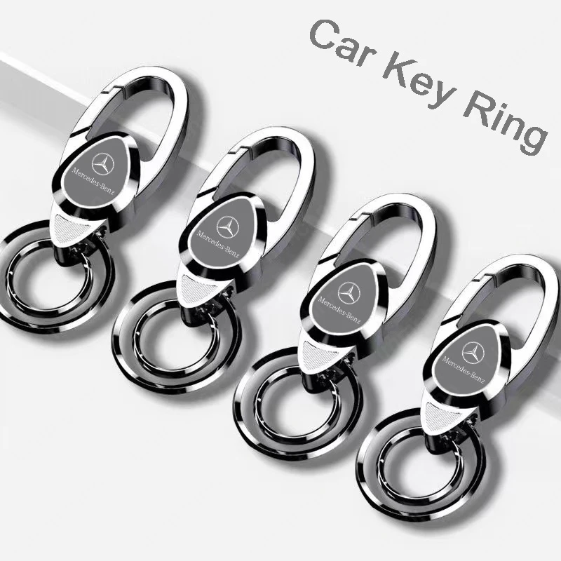 

Metal Leather Key Ring Key Chain Car Badge Keychain Accessories For Mercedes Benz W203 W204 W205 W210 W211 W221 A B C E Class