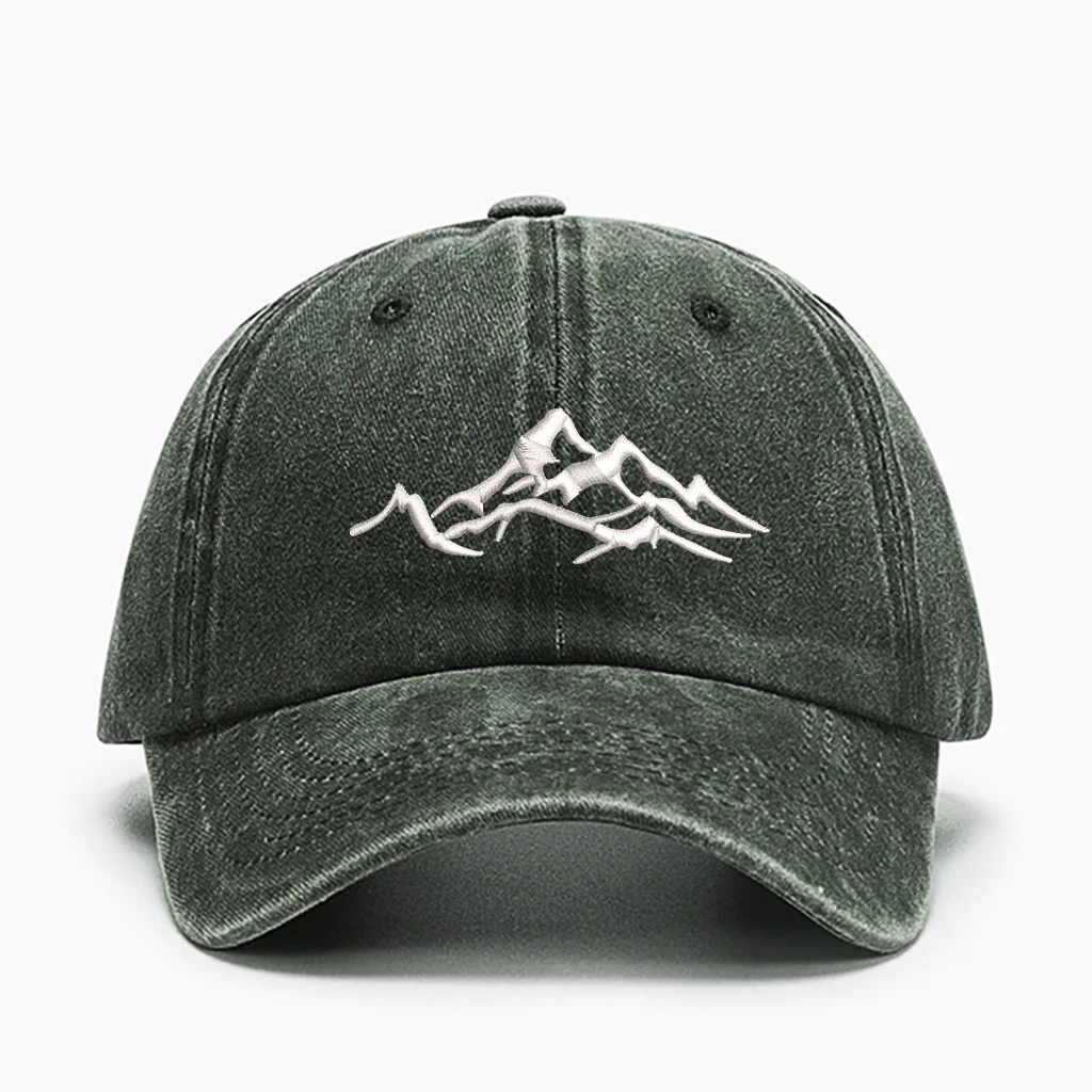 قبعة بيسبول مطرزة من القطن المغسول - حماية من الشمس للجنسين للصيف والمغامرات الخارجية والشاطئ قبعة مغسولة عتيقة