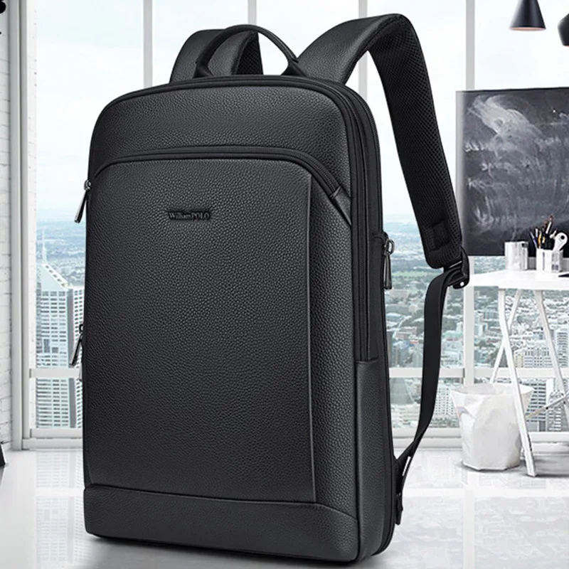 Backpack Men's Business Genuine Messenger Luxury Brand Men Bag Top Layer Cowhide Large Capacity Fashion Travel Laptop Bag