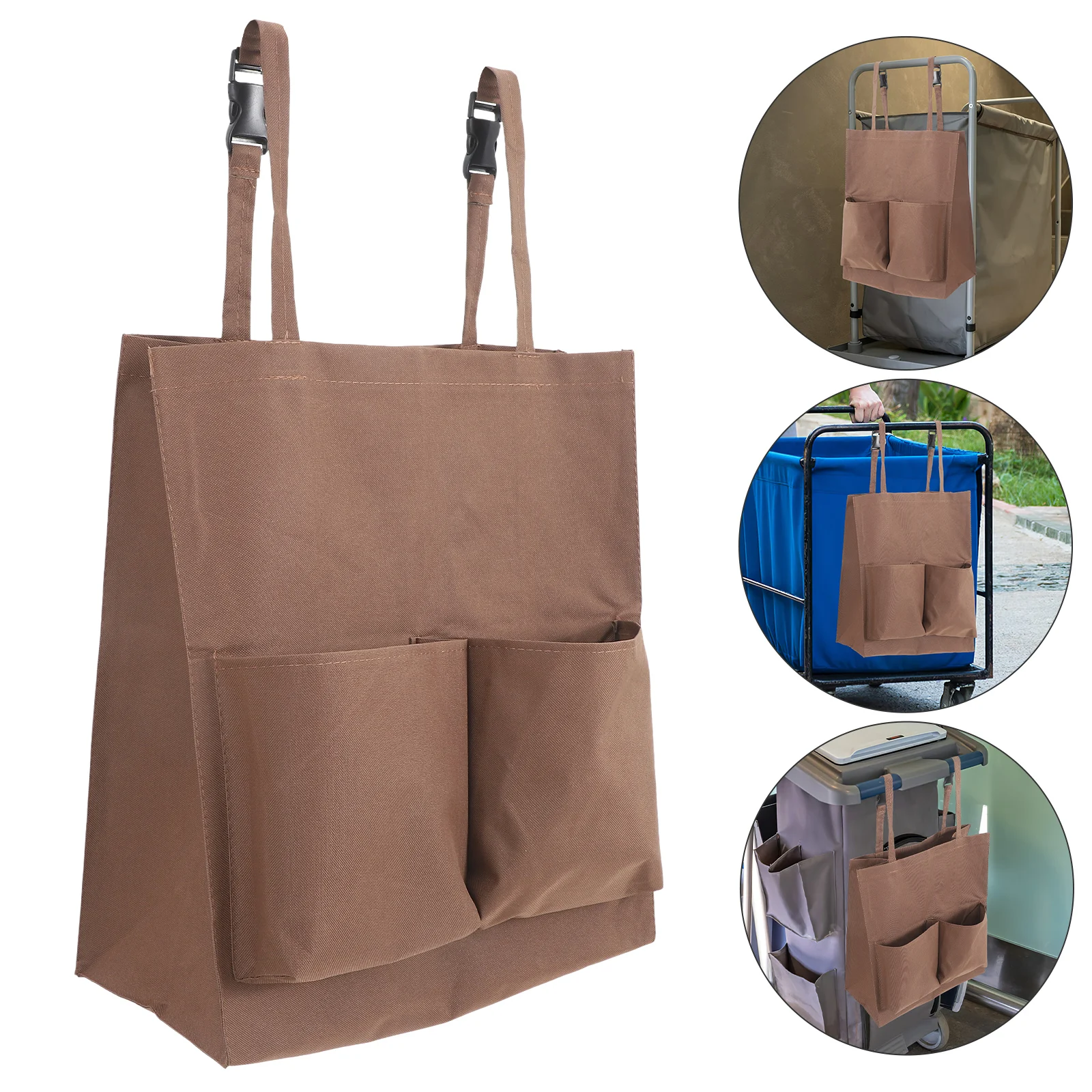

Heavy Duty Janitorial Cart Replacement Cleaning Cart Housekeeping Trash Collection Bag Sturdy Material Storage For Hotel