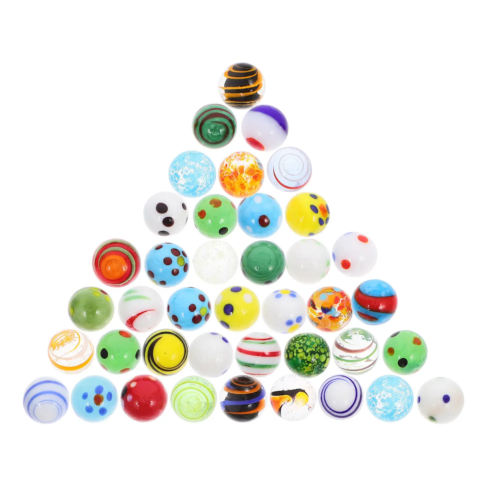 

Набор из 38 гладких разноцветных стеклянных шариков для декора аквариумов, ваз и сада