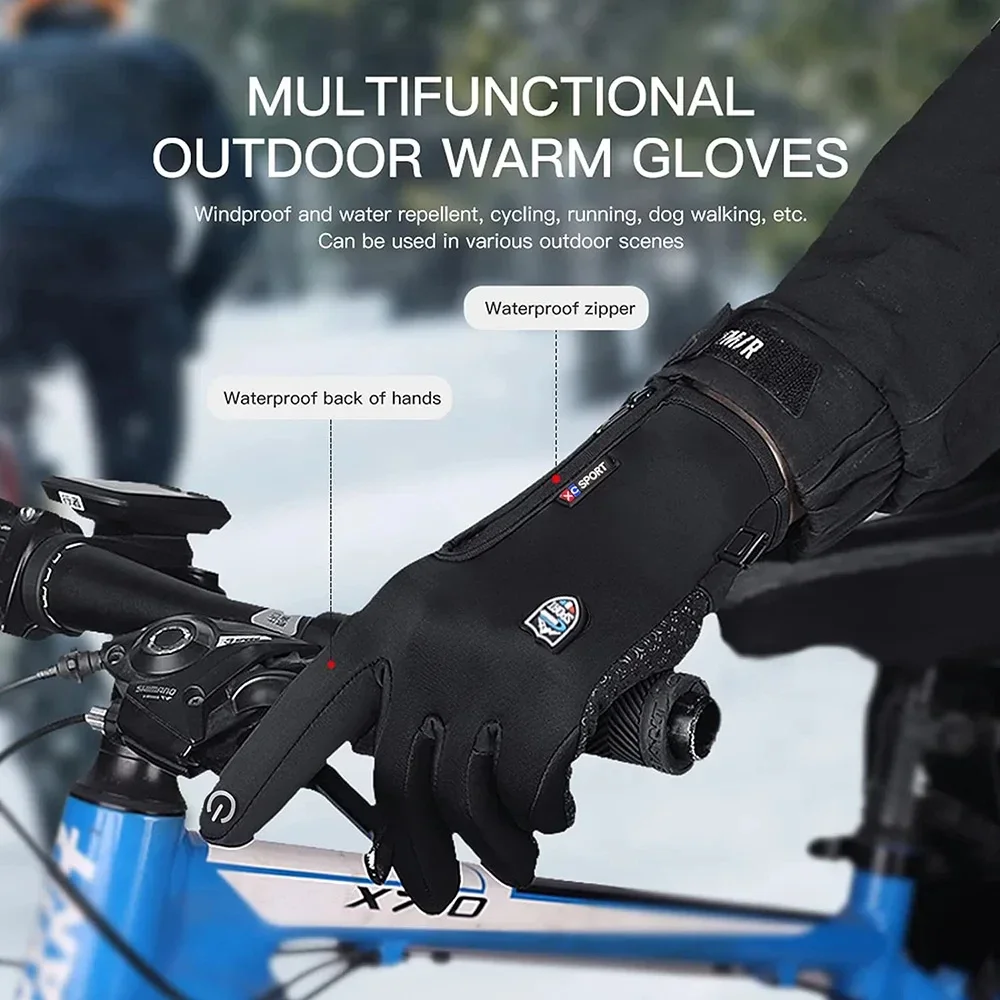 

Motorcyclist Men's Cycling Gloves Women Biker Warm Winter Autumn Waterproof Thermal Gym Touchscreen Anti-slip Motorcycle Gloves