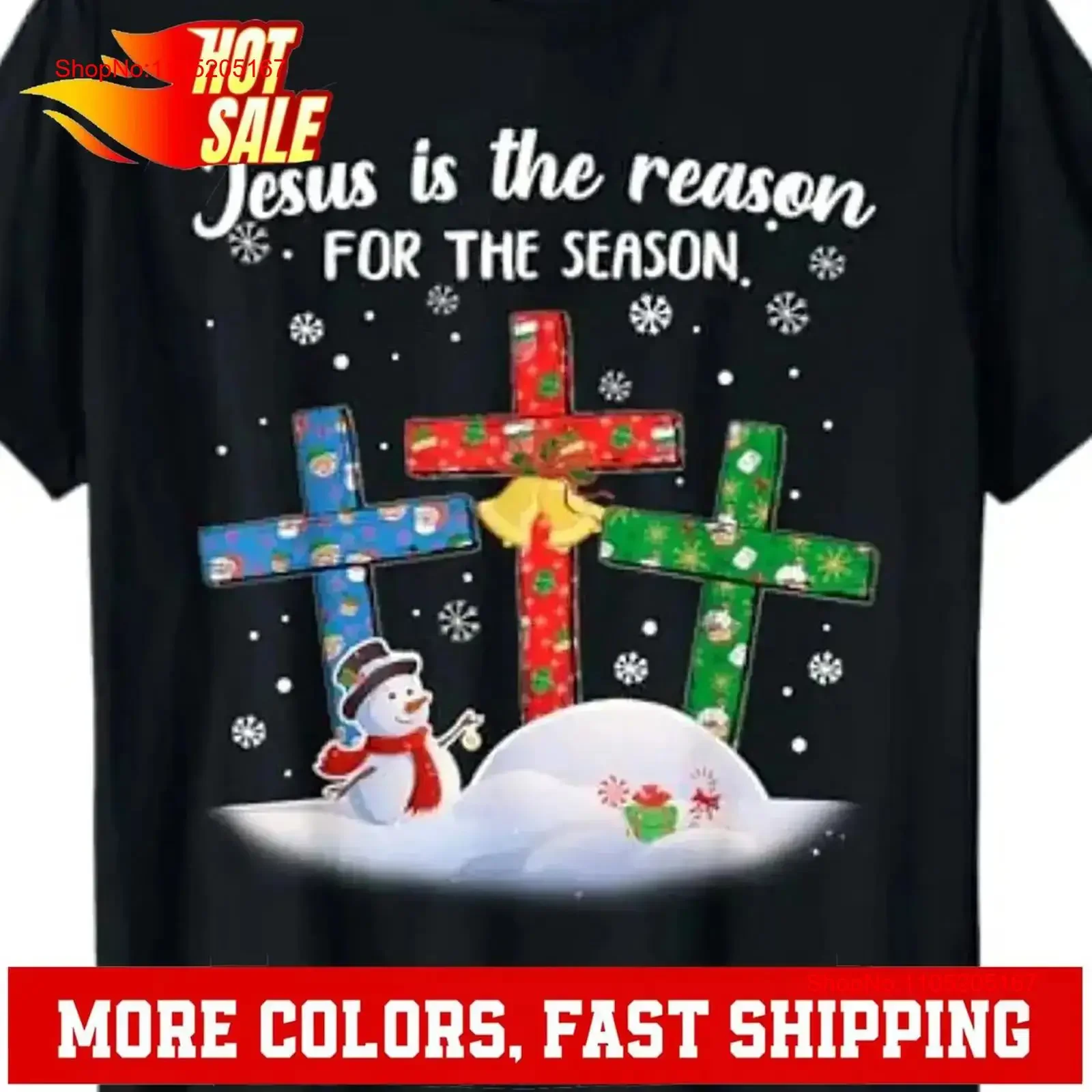Jesus Is The Reason For Season Christian Christmas Xmas T Shirt vintage Washed Casual Soft Stylish Stretched Breathable