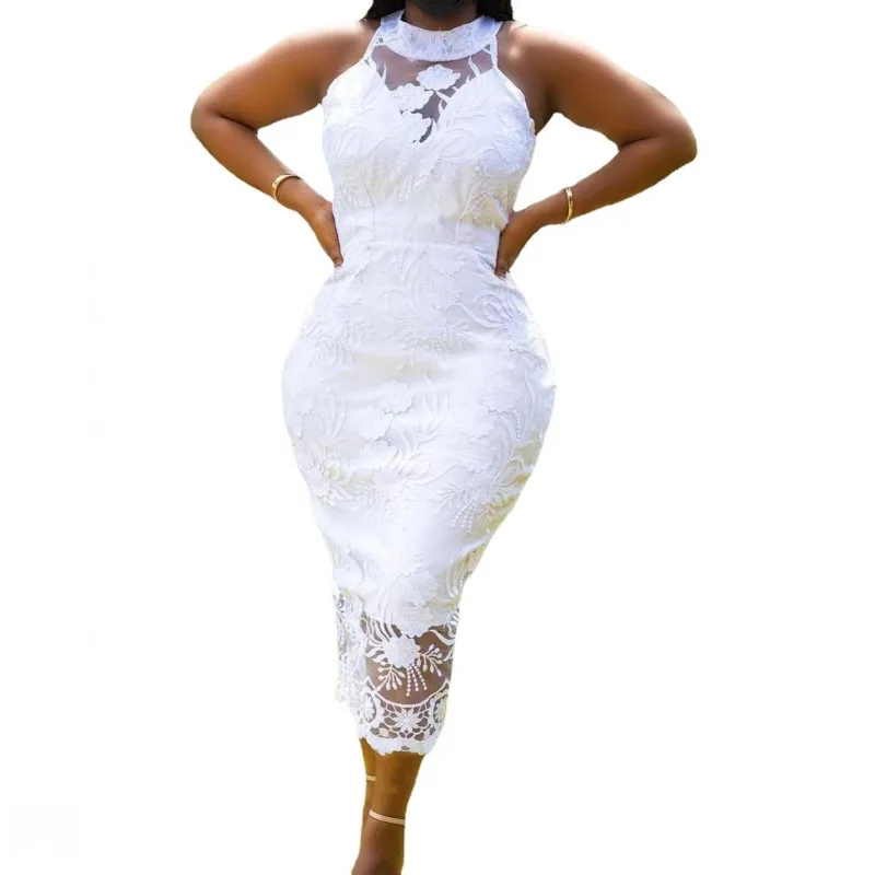 

Dashiki African Boho Floral Print Lace Dress Slim Spring Autumn Sexy Cut Out Midi Dresses Women Africa Party Office Midi Vestido