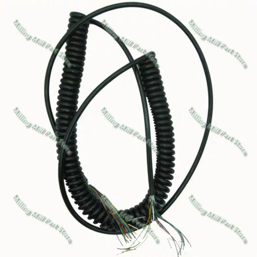 Wholesale 19 21  Cores Spring Spiral Cable Coiled Cable for CNC Handheld Encoder Manual Pulse Generator MPG