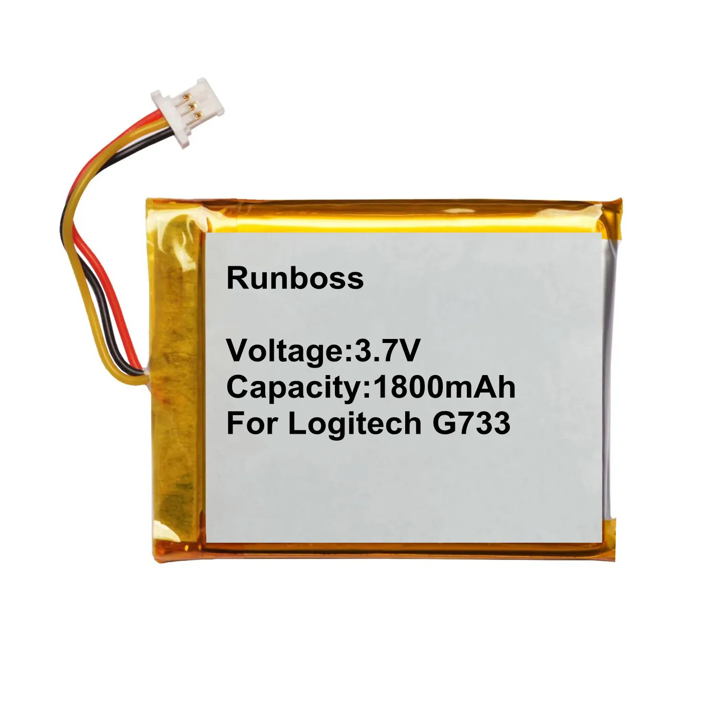 604050 3.7V 1800mAh Lithium Polymer Battery for Logitech G733 LightSpeed Wireless Game Headset Headphone Air Purifier