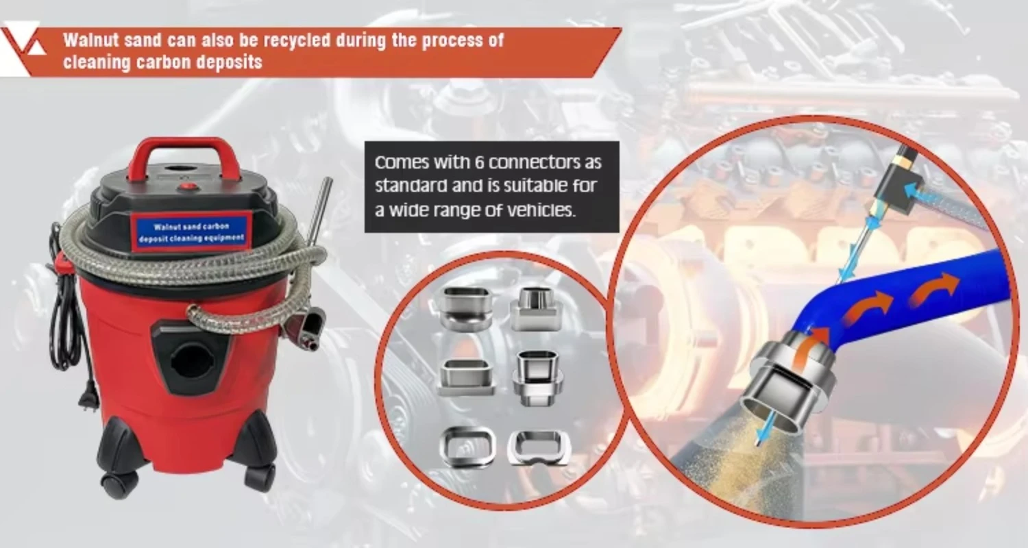 Picture 6: Jidbao Cost-effetive Walnut Carbon Deposits Cleaning Machine Engine Decarbon Cleaner Equipment Combustion Chamber Cleaner