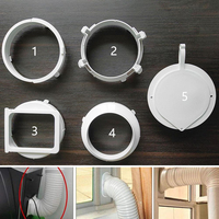 Portable Air Conditioner Casement Exhaust Duct Pipe Hose Interface Connector 15cm Adjustable Conditioner Hose Connector