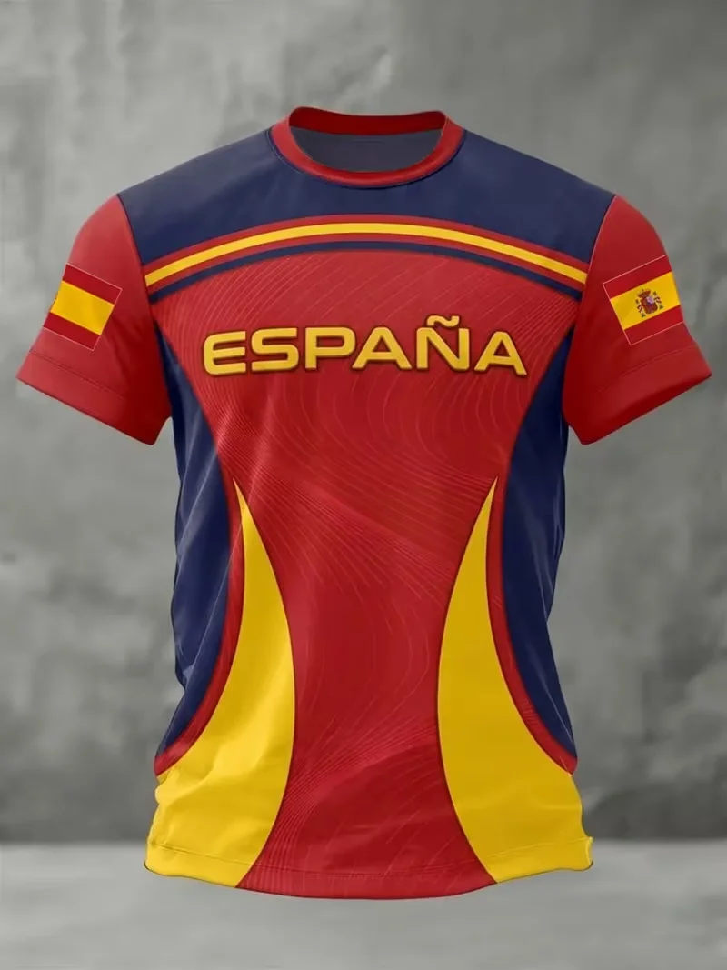 Men's T-shirts 2026 Football Jersey T Shirt National Flag Soccer Graphic Tee Casual Summer Sports Fan Apparel Family Clothing