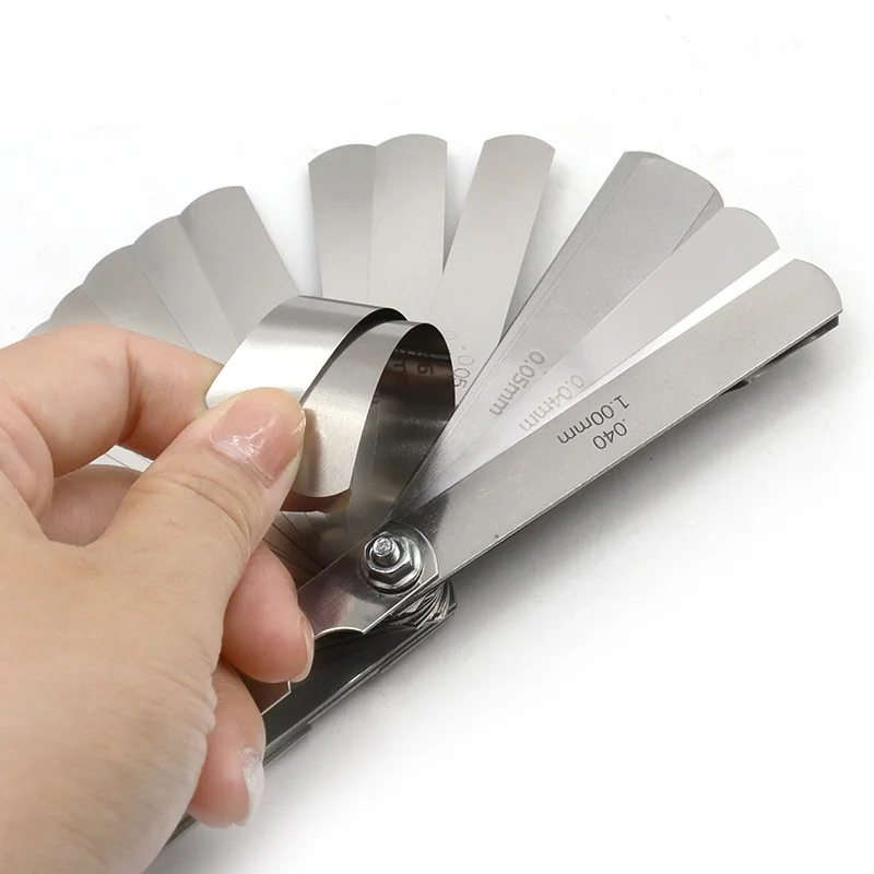 32 IN 1 Blade Feeler Gauge Metric and Imperial Gap Measuring Tool Gauge  Stainless Steel