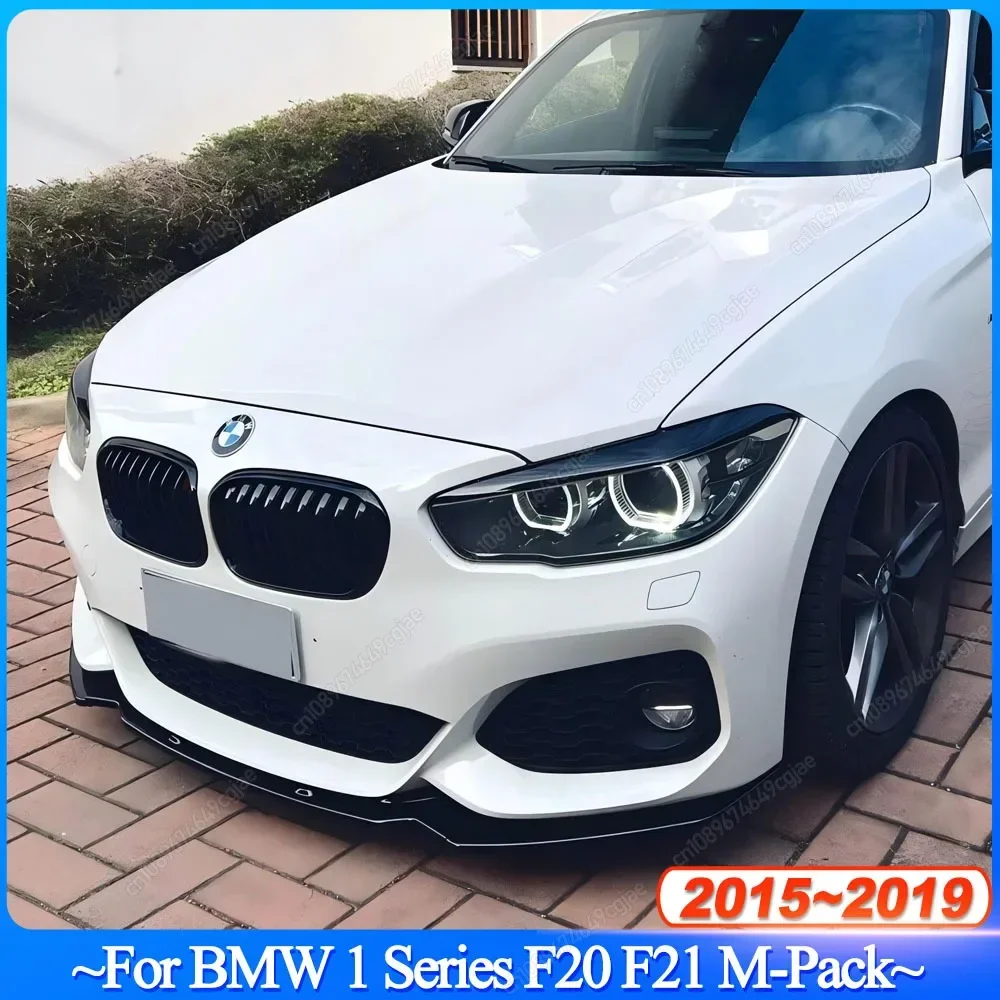 For BMW F20 F21 M-Sport Maxton Style Front Bumper Lip Spoiler Splitter Diffuser 118i 120d 120i M135i M140i 2015-2019 LCI Bodykit