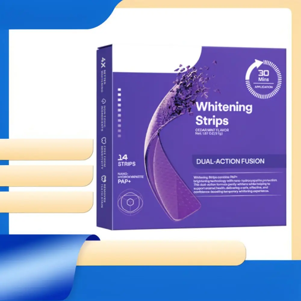 Professional Purple Strips Dental Oral Hygiene Cleaning Treatment Kits Adhesive Strips For Daily Care