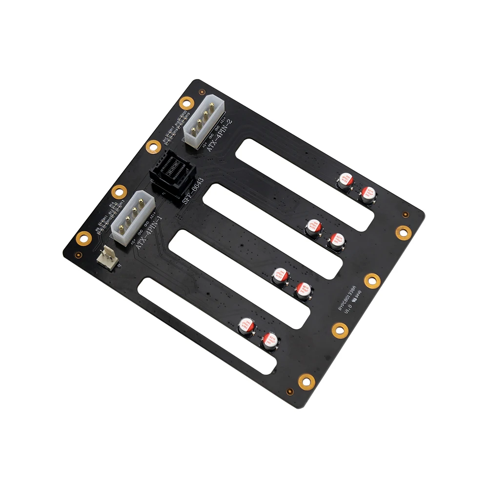 Placa posterior 4PIN NAS chasis accesorios conectores SATA 4 placas de interfaz de disco duro placa de circuito