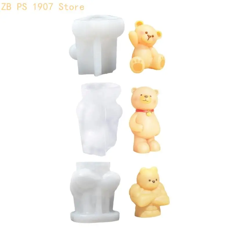 

3D Bear Silicone Mold for Handmade and Gifts Wedding Decoration Mould for Craft Enthusiasts Jewelry Tool 55KA