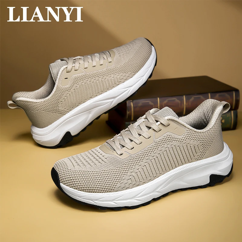 

Кроссовки LIANYI с широкой головкой 46 # Пара сетчатых дышащих амортизирующих легких уличных походных повседневных туфель большого размера