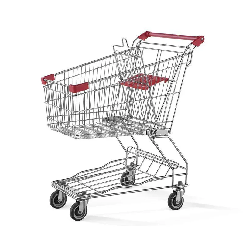 Aço Shopping Trolley para supermercado, mercearia Truck