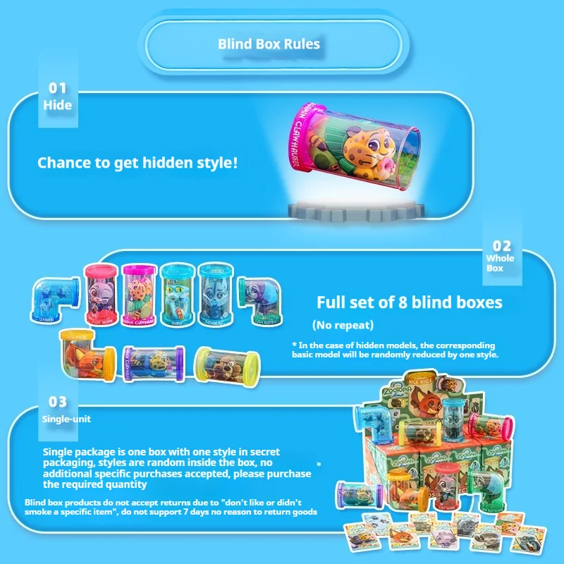 Zootopia 2cosbi слепая коробка мини-кукла Ник Джуди аниме милая мультяшная кукла игрушка изысканное украшение для стола сюрприз Mysterybox подарок