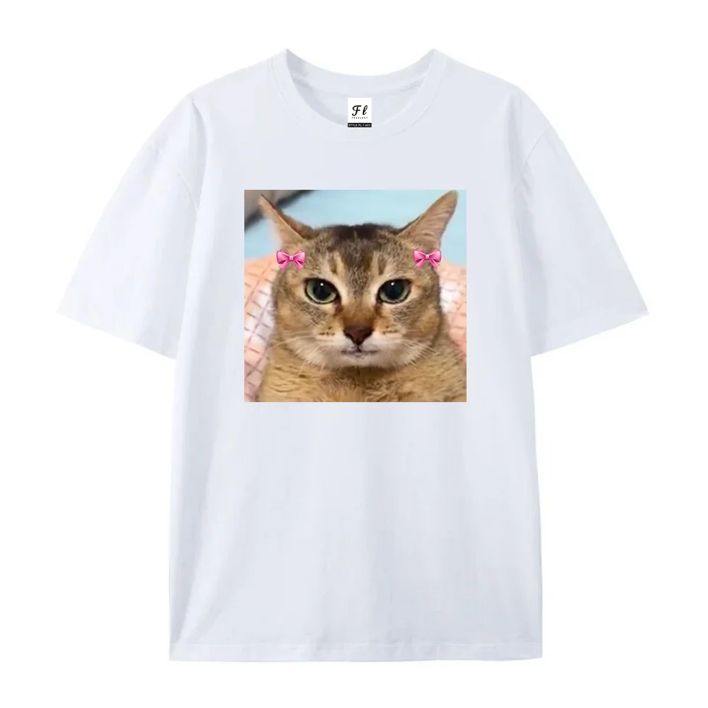 Meimei Cat Meme T Shirt Women Pink Bow ‘Save Meimei Cat’ Graphic Tee Casual Short Sleeve Cotton Tshirt Funny Animal Print Tops