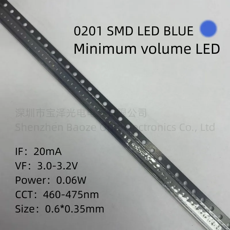 Imagem -04 - Smd Led Light Emitting Diode Vermelho Verde Branco Azul 0201 100 Pcs Lot