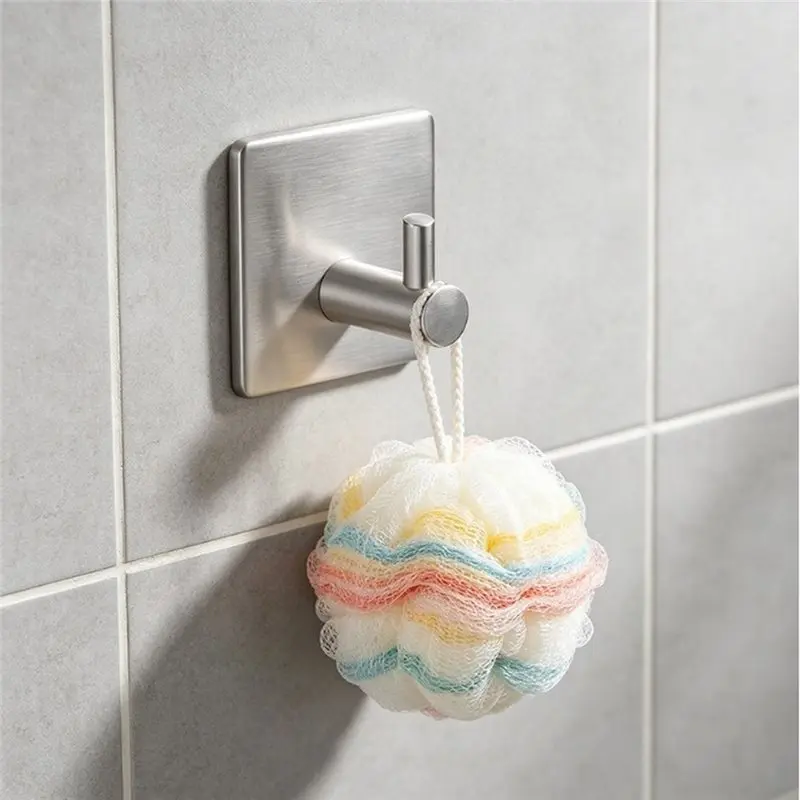 ABKS-Bathroom Hardware Set Accessories Wall Mounted Stainless Steel Towel Bar Toilet Paper Holder Hook Bathroom Kit Silver