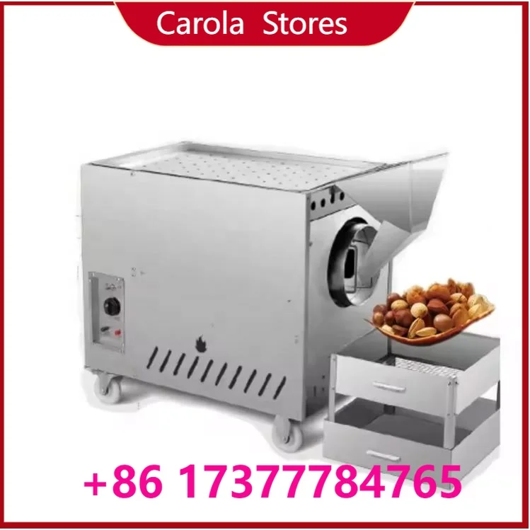 Commercial Multifunctional Nut Roasting Machine, Almond Peanut Walnut Corn Seed Frying & Roasting Equipment