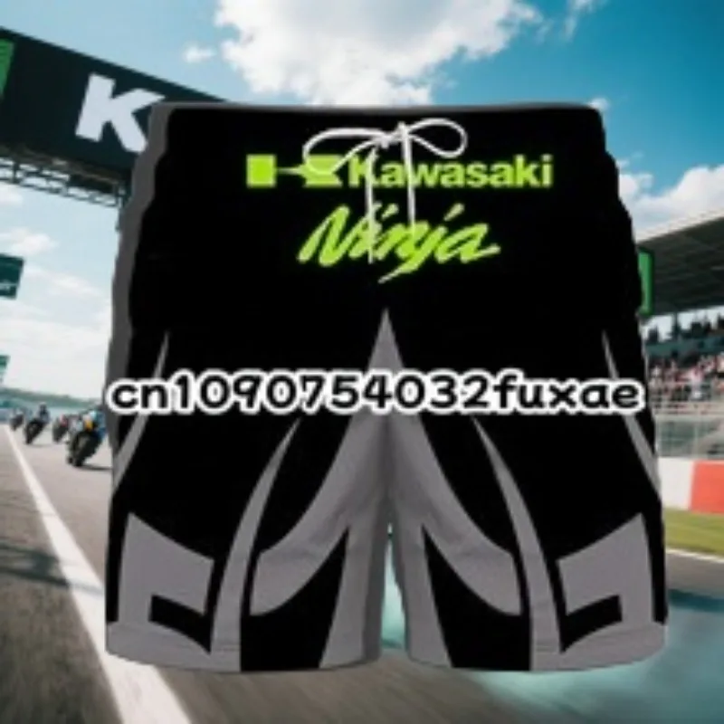 

Мотоциклетные шорты Kawasaki, свободные и удобные повседневные велосипедные шорты для активного отдыха
