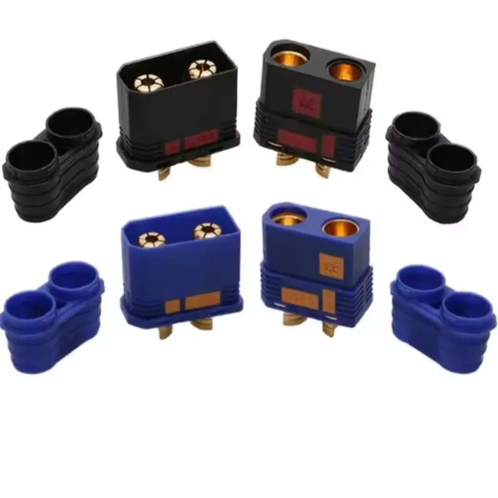 QS8-S Anti-Spark 120A High Current Connector for Electric Vehicle Battery Modification Female Male Gilt Bronze