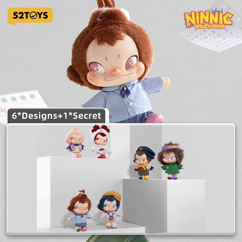 52TOYS Mystery Box NINNIC – Wild & Free Plush Keychain Blind Box, Height: about 13cm/5.12inch