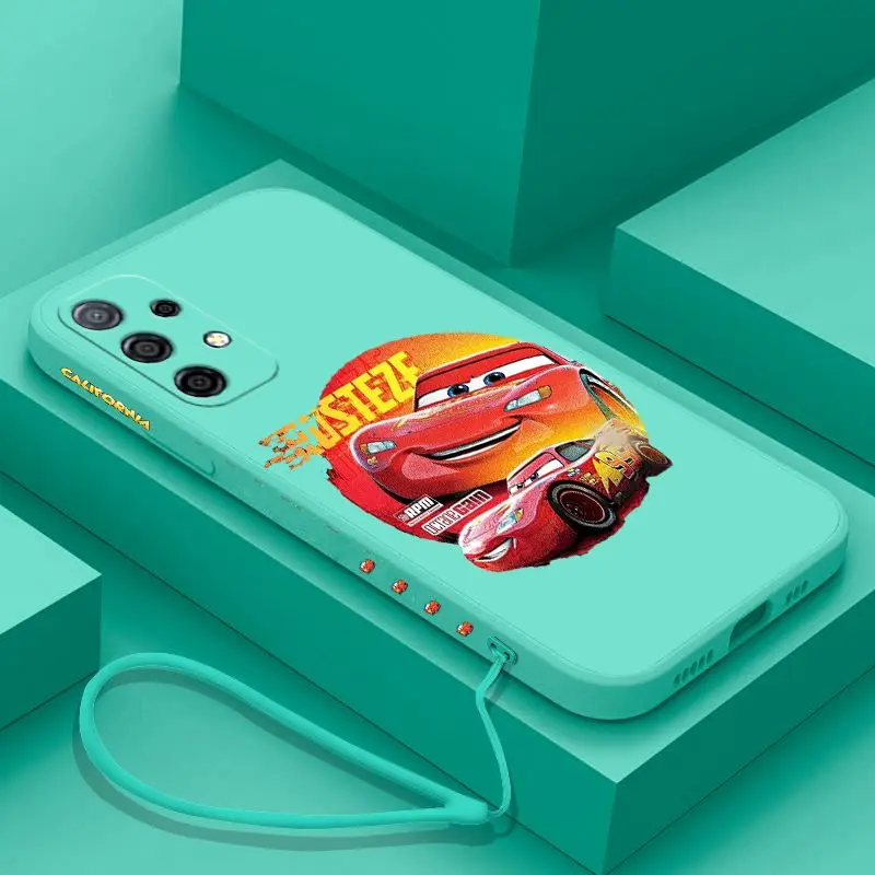 Carros relâmpago mcqueen 95 caso de telefone para xiaomi redmi nota 12 11 10 10s 9t 9 8 7 pro plus 10c 9a 9c 4g 5g capa com alça de mão