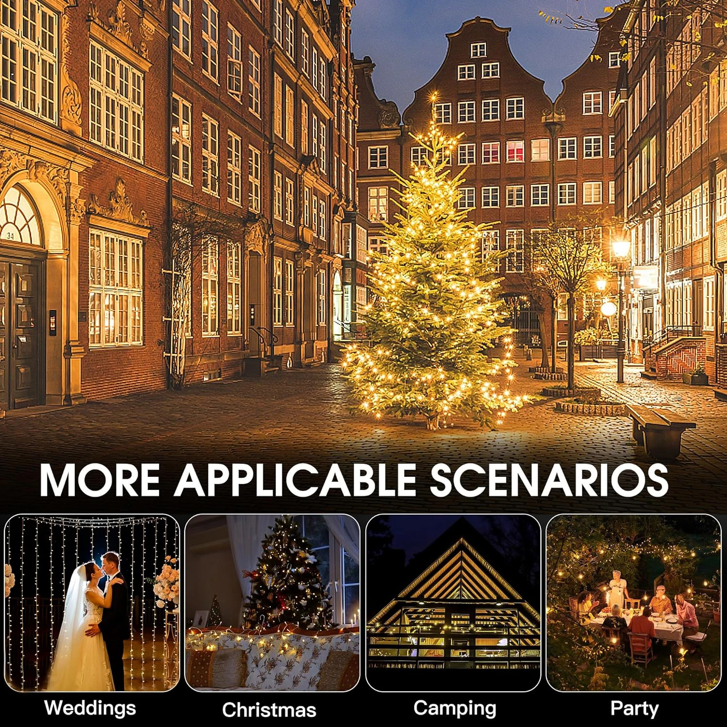 Led Solar String Lights 8 Modes Fairy String Lamp Waterproof Patio Garden Wedding Party Garland Christmas Ramadan Decoration