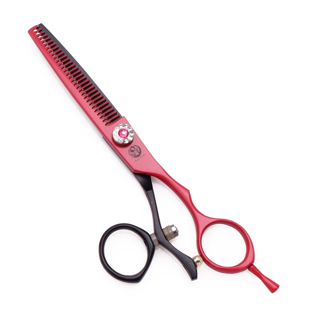 Professionelle Friseurschere 5,5" 6" Purple Dragon JP 440C Drehbare Daumenhaarschneideschere Friseur Effilierschere Z9019 – Detail 10