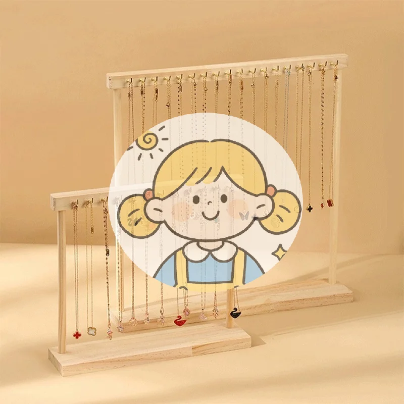 

Подставка-органайзер для украшений из массива дерева: настольная витрина для цепочек, серег, браслетов