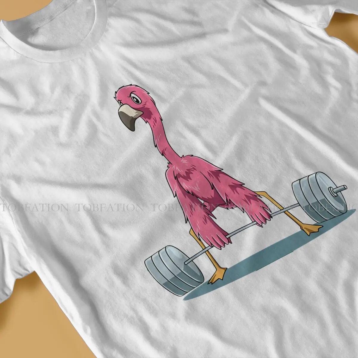 Flamingo Animals 100% Cotton TShirts Weightlifting Deadlifting Powerlifting Gym Personalize Men\'s T Shirt Clothing Size S-6XL