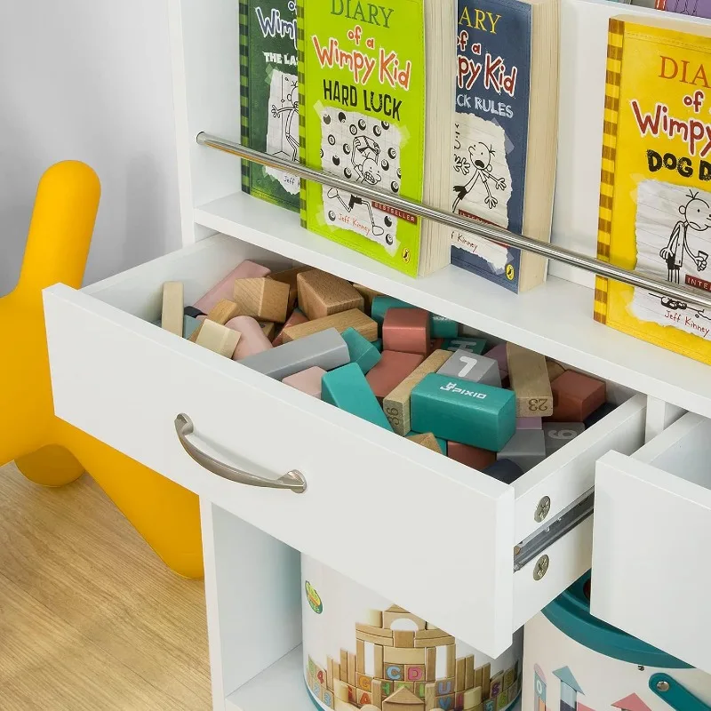 Kinderbuch Regal 3 Titer Kinder Bücherregal, Spielzeug Regal Lagerung Display Regal Rack Veranstalter Halter Spielzimmer Kinderzimmer