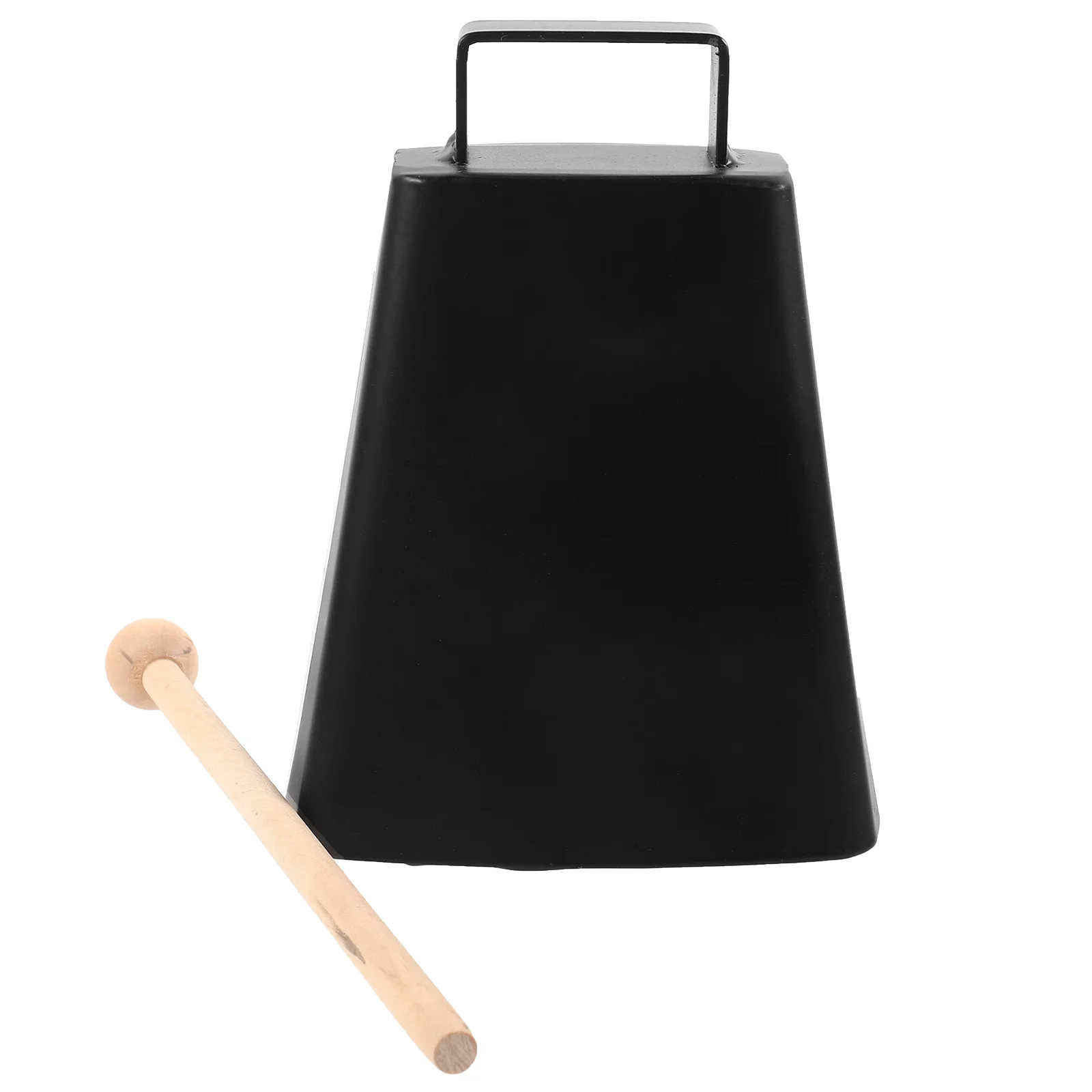 Metal Cowbell Musical Percussion Instrument Practice Cowbell Hand Bell with Stick for Beginners and Professionals