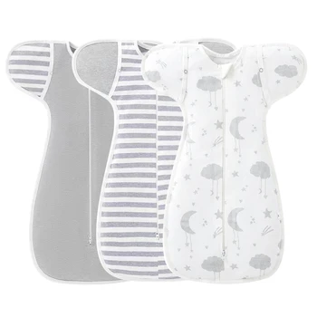 100%Cotton 0-6 Months Newborn Swaddle Sleepsack New Born Baby Swaddling Bedding ﻿ 1