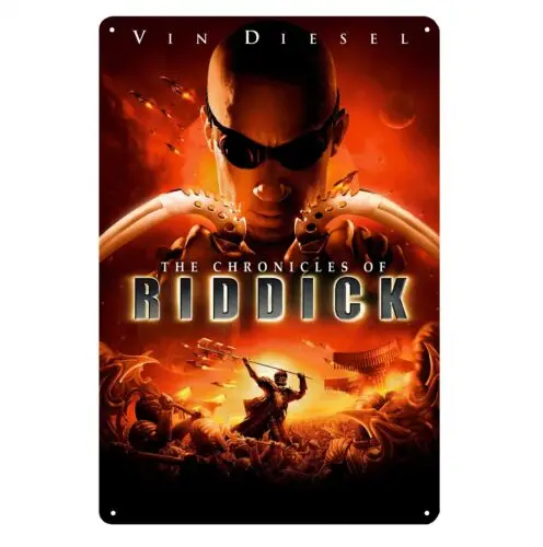 1p,The Chronicles Of Riddick Movie Metal Poster Tin Sign 20x30cm Plate