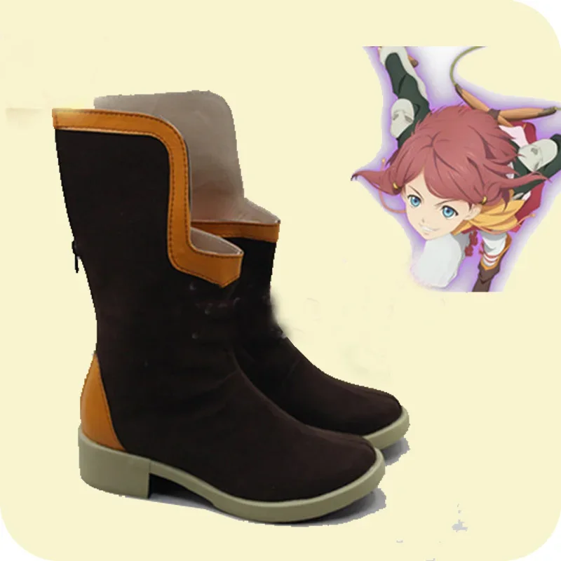 

The X Rose Brown Cosplay Shoes Boots Halloween Cosplay Costume Accessories Version 2