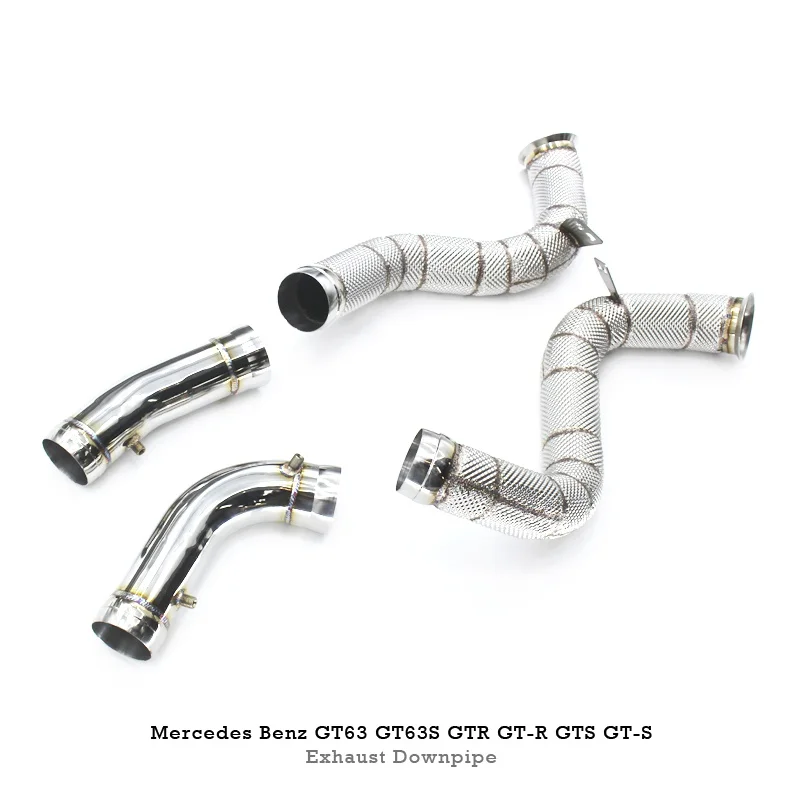  Head Section High flow Pipes Exhaust Pipes branch downpipe Exhaust Pipe with For Mercedes-Benz GT63/GT63S/GTR/GT-R/GTS/GT-S 