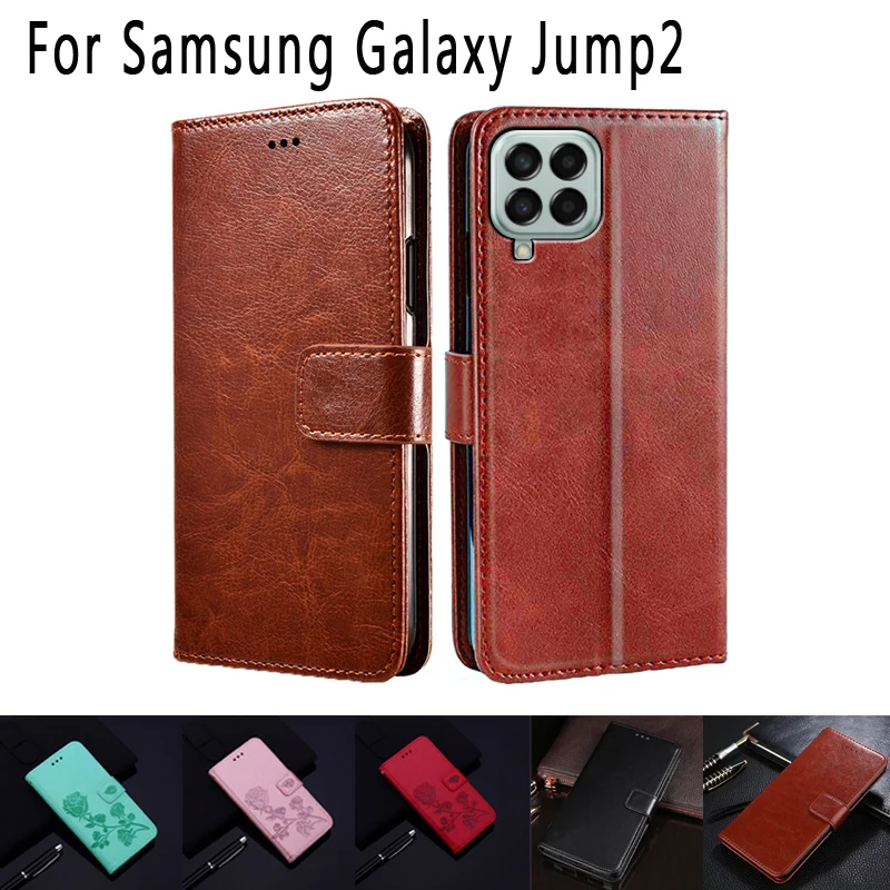 

SM-M336K Cover For Samsung Galaxy Jump 2 Case Magnetic Card Flip Leather Wallet Phone Etui Book For Samsung Jump2 Case Bag Coque