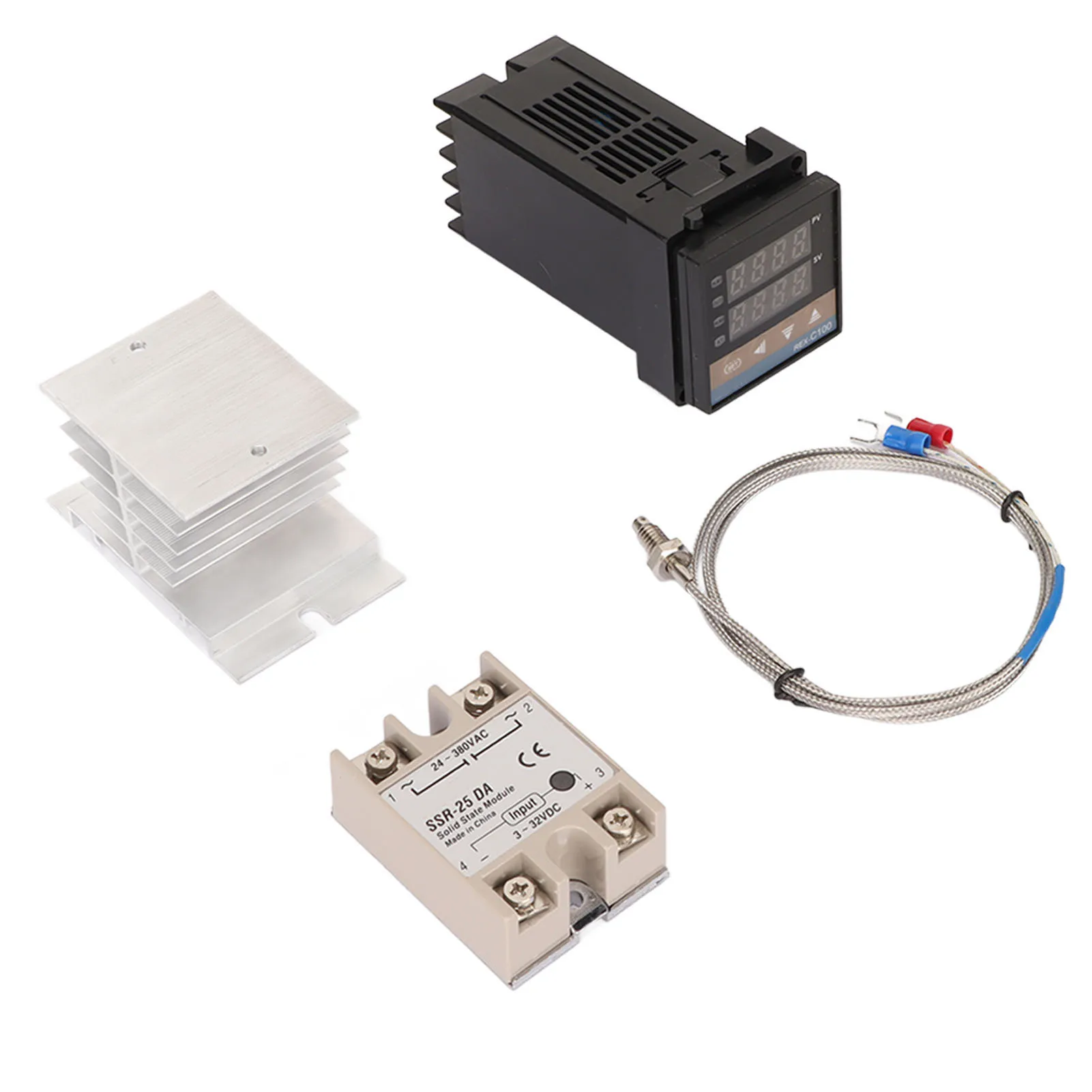 PID Temperature Controller High Accuracy Small Overshoot Digital PID Temperature Controller Set AC 100-240V for Chicken House