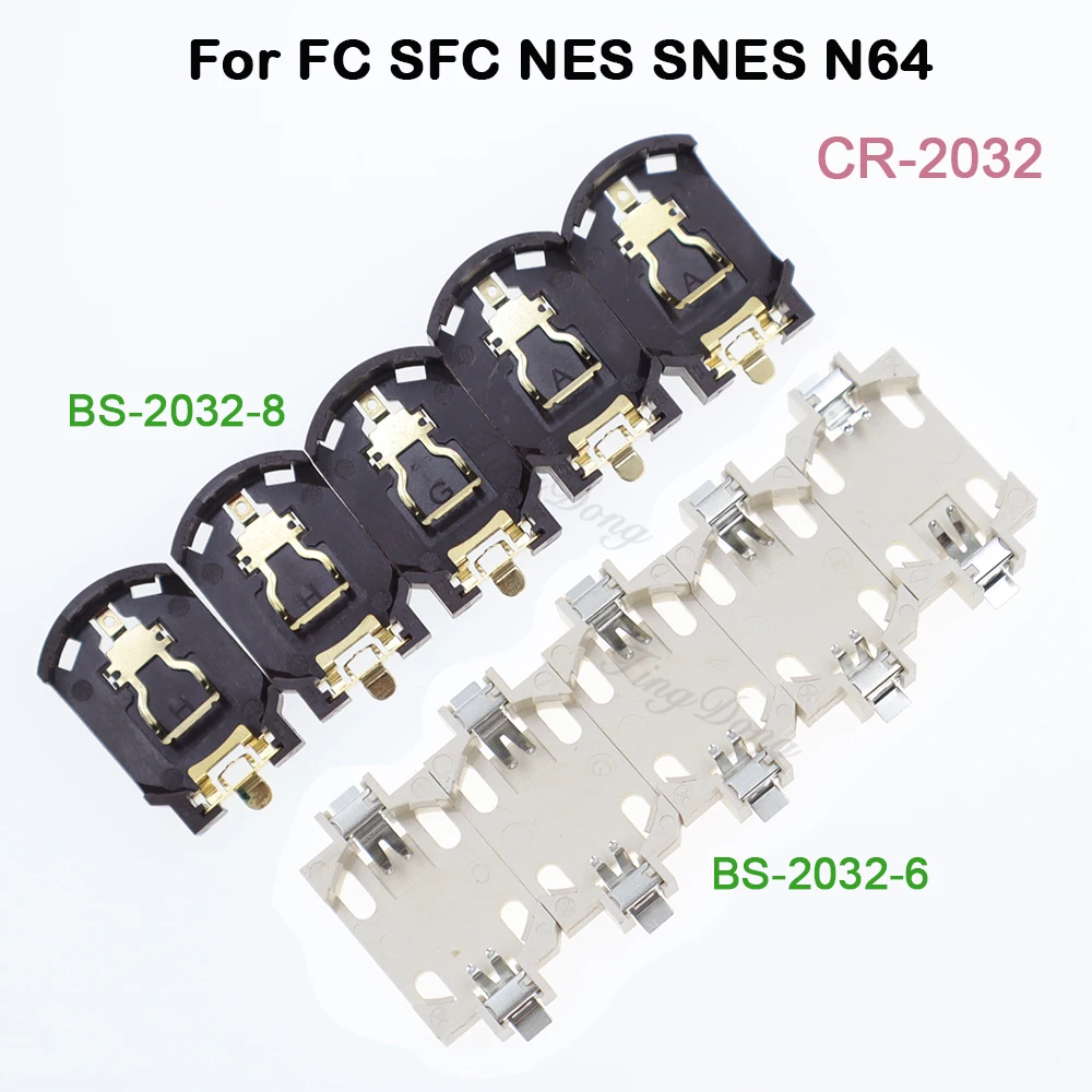 

2/5/10 шт. CR2032 держатель батареи для FC SFC NES SNES N64 игровая карта BS-6 BS-8 3V CR2025 CR2032