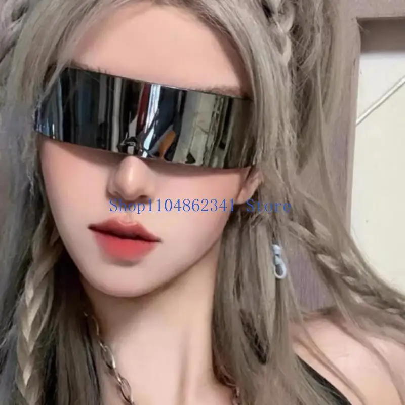 Lunettes de fête miroir amusantes pour femmes et hommes, lunettes futuristes créatives, accessoires de Costume de Cosplay d'halloween