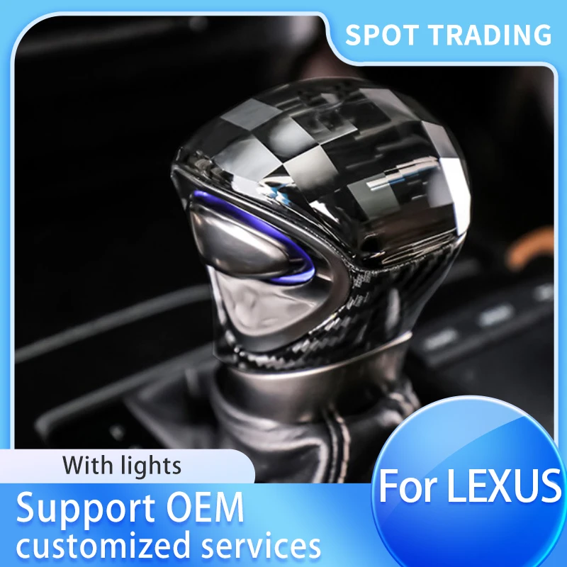 For Lexus ES300h 200 Crystal LED Gear Shift Knob 18 to 22 UX260 300h car accessory products Lever knob Gearbox handle gear rod